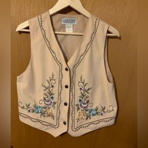 Vintage Embroidered Folk Vest